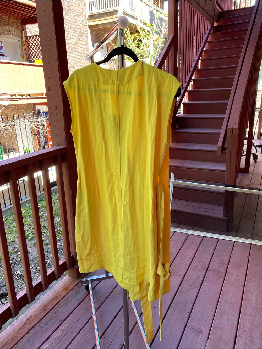 Everlane Yellow Sleeveless V-Neck Dress - Picture 7 of 10